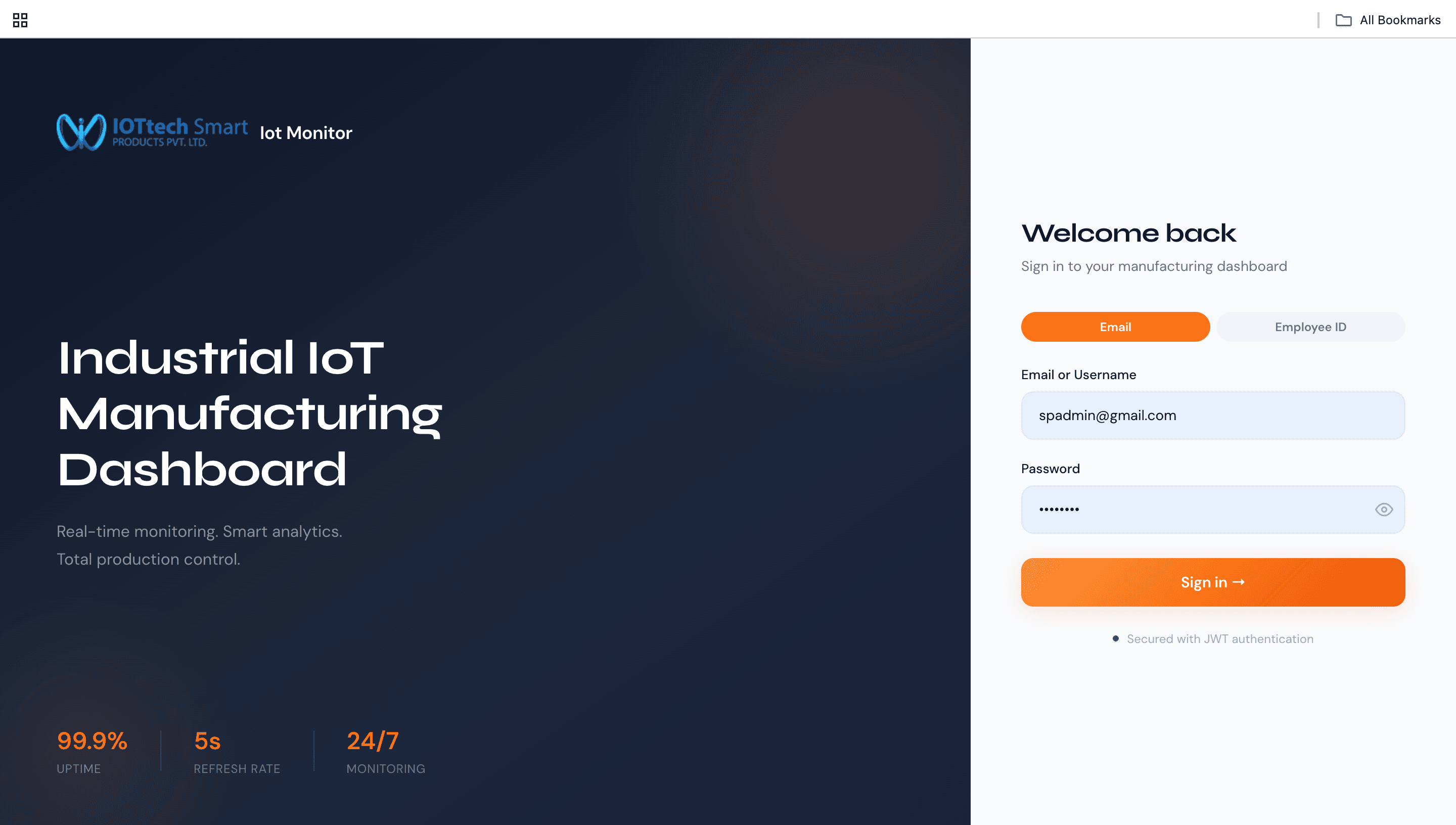 Industrial IoT Manufacturing Dashboard